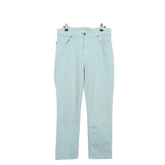 LL Bean True Shape Jeans High Rise Slim Leg Ankle Cotton Light Blue 8 - Picture 1 of 12